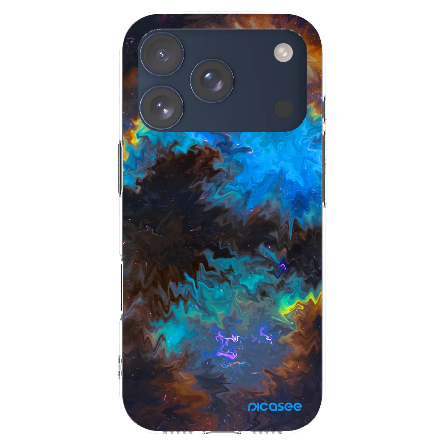 Picasee silikonowe przeźroczyste etui na Apple iPhone 17 Pro - Space