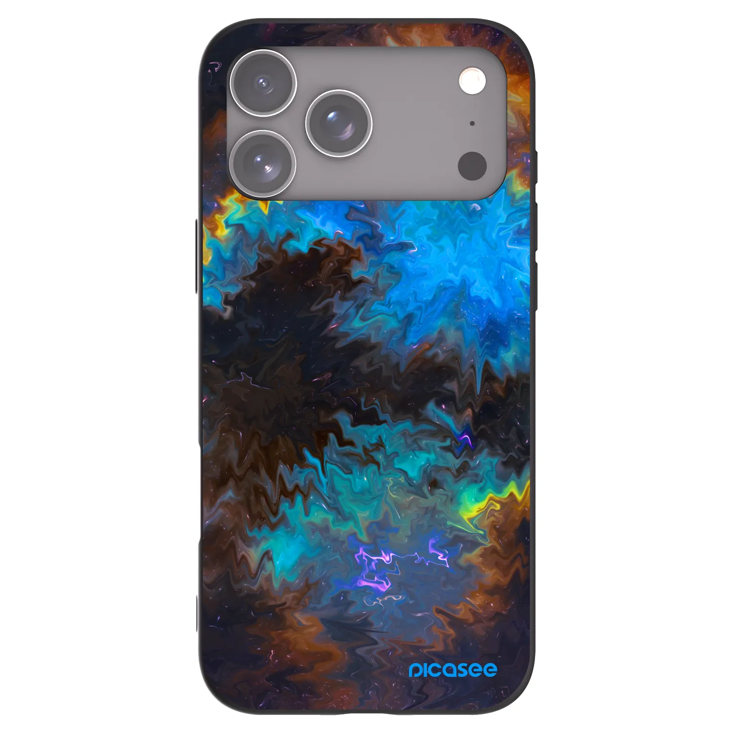Picasee silikonowe czarne etui na Apple iPhone 17 Pro Max - Space