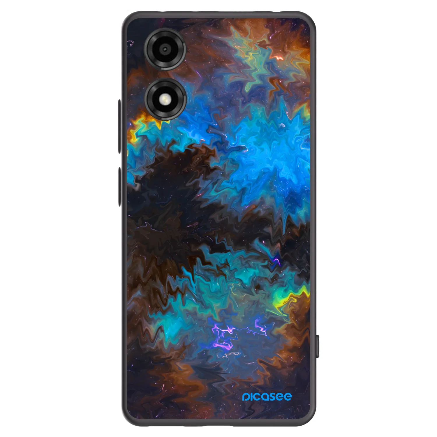 Picasee silikonowe czarne etui na Motorola Moto E14 - Space