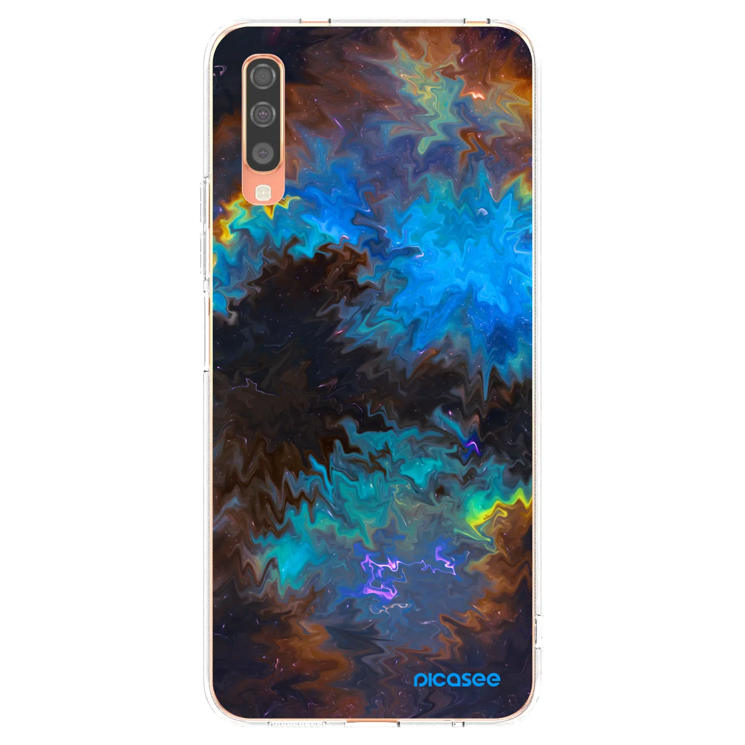 Picasee silikonowe przeźroczyste etui na Samsung Galaxy A70 A705F - Space