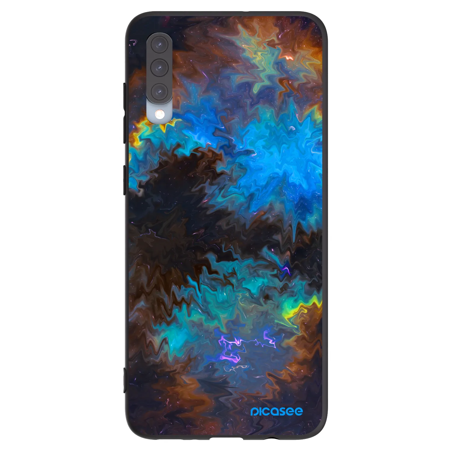 Picasee silikonowe czarne etui na Samsung Galaxy A70 A705F - Space