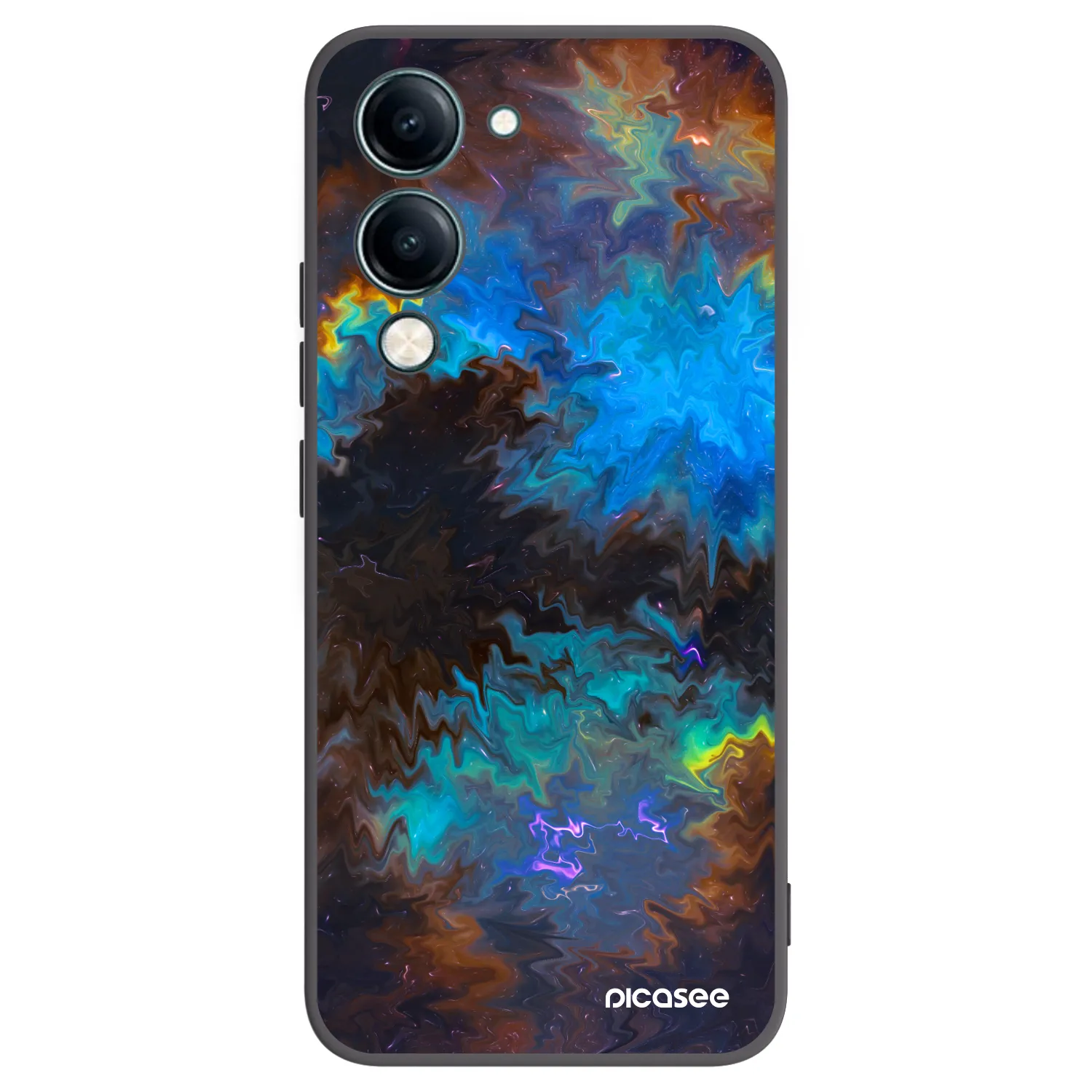 Picasee silikonowe czarne etui na Vivo Y29s 5G - Space