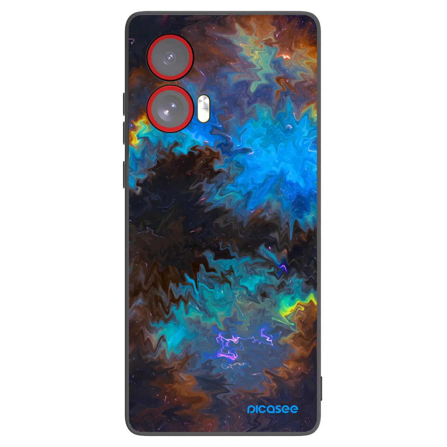 Picasee silikonowe czarne etui na Motorola Edge 50 Fusion - Space
