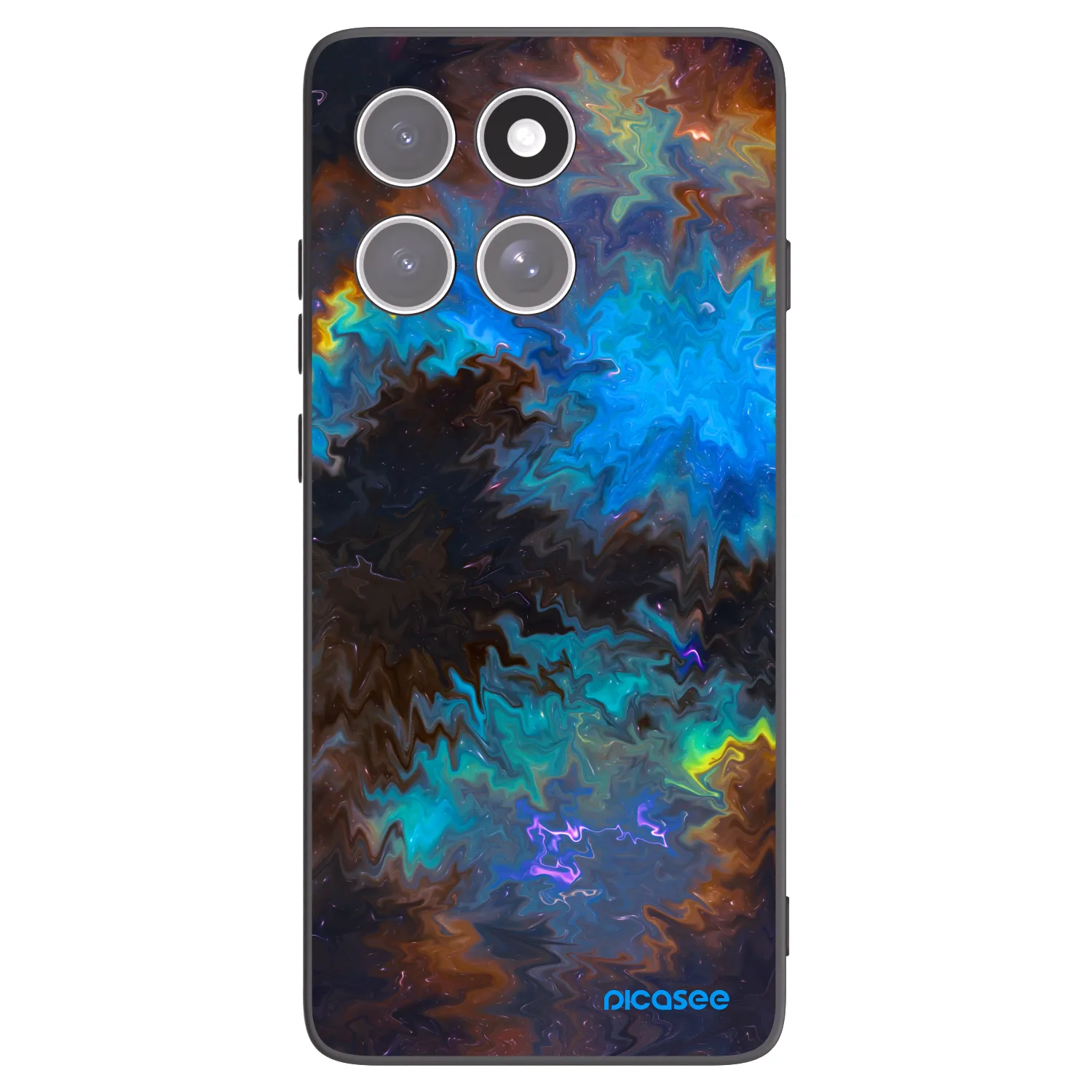 Picasee silikonowe czarne etui na Motorola Edge 60 Fusion - Space
