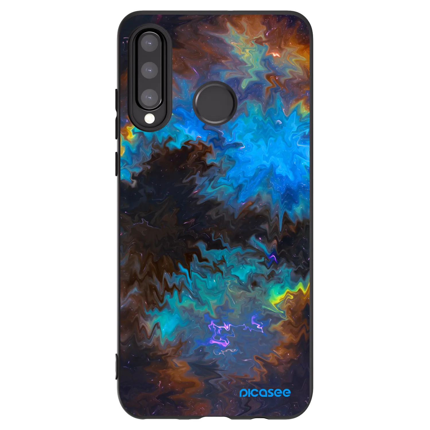 Picasee silikonowe czarne etui na Huawei P30 Lite - Space