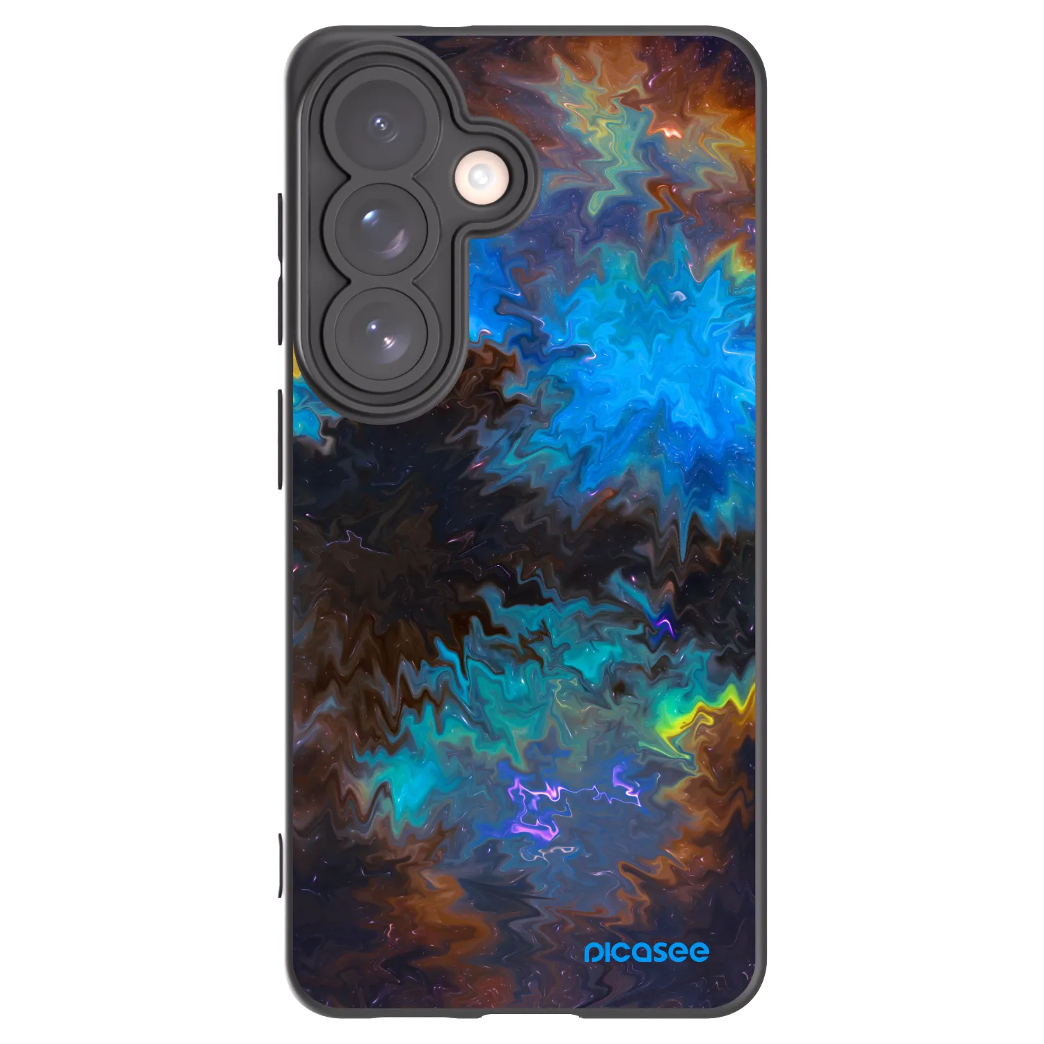 Picasee silikonowe czarne etui na Samsung Galaxy S26 - Space