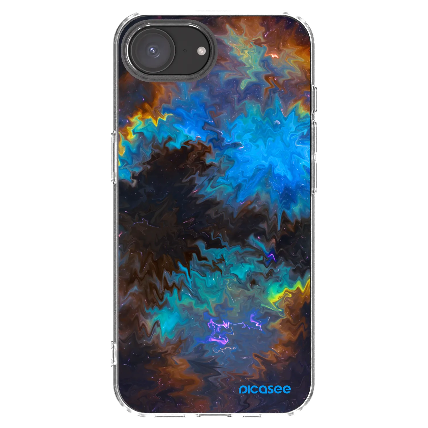 Picasee silikonowe przeźroczyste etui na Apple iPhone 17e - Space