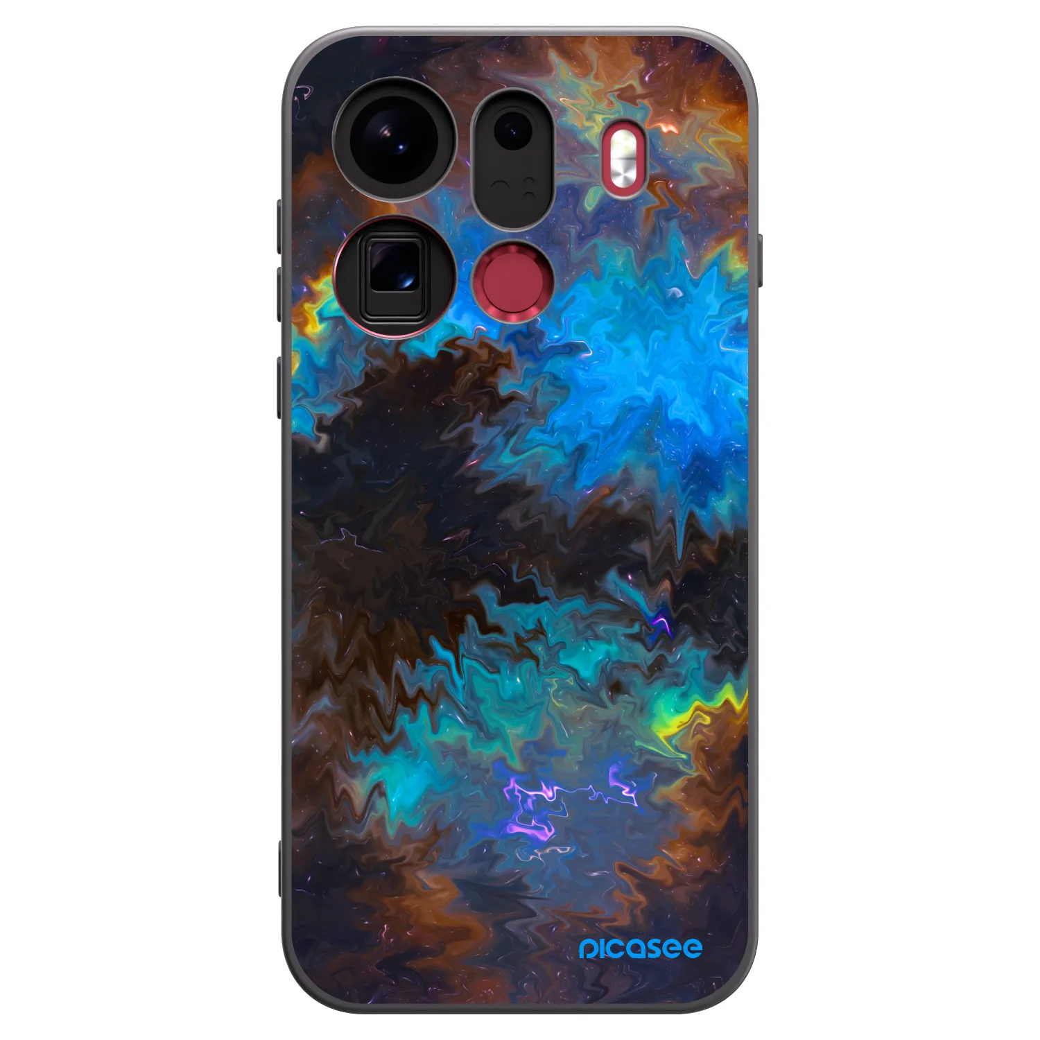 Picasee silikonowe czarne etui na OPPO Find X9 Pro - Space