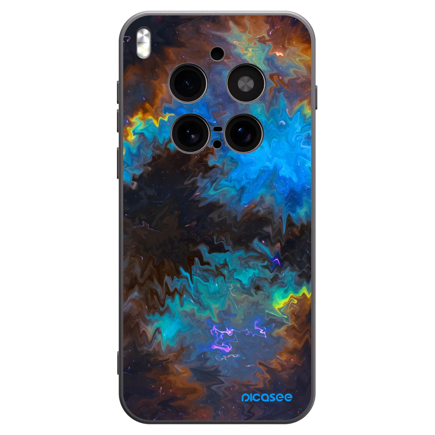 Picasee silikonowe czarne etui na Vivo X300 Pro - Space