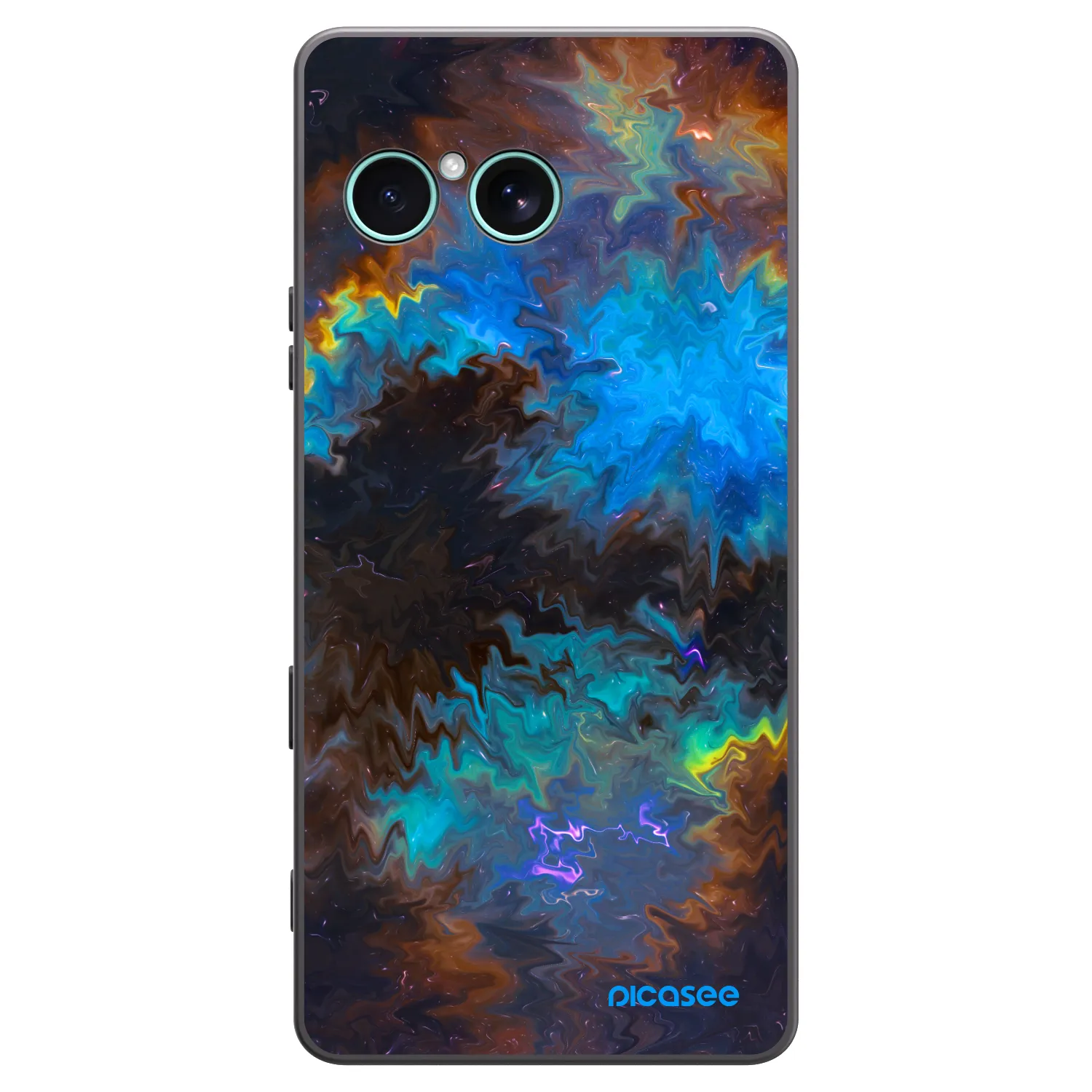 Picasee silikonowe czarne etui na Sony Xperia 10 VII - Space