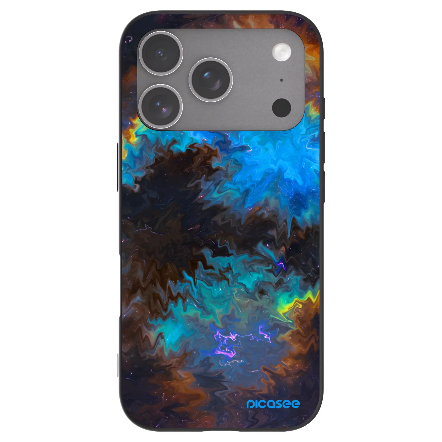 Picasee silikonowe czarne etui na Apple iPhone 18 Pro - Space