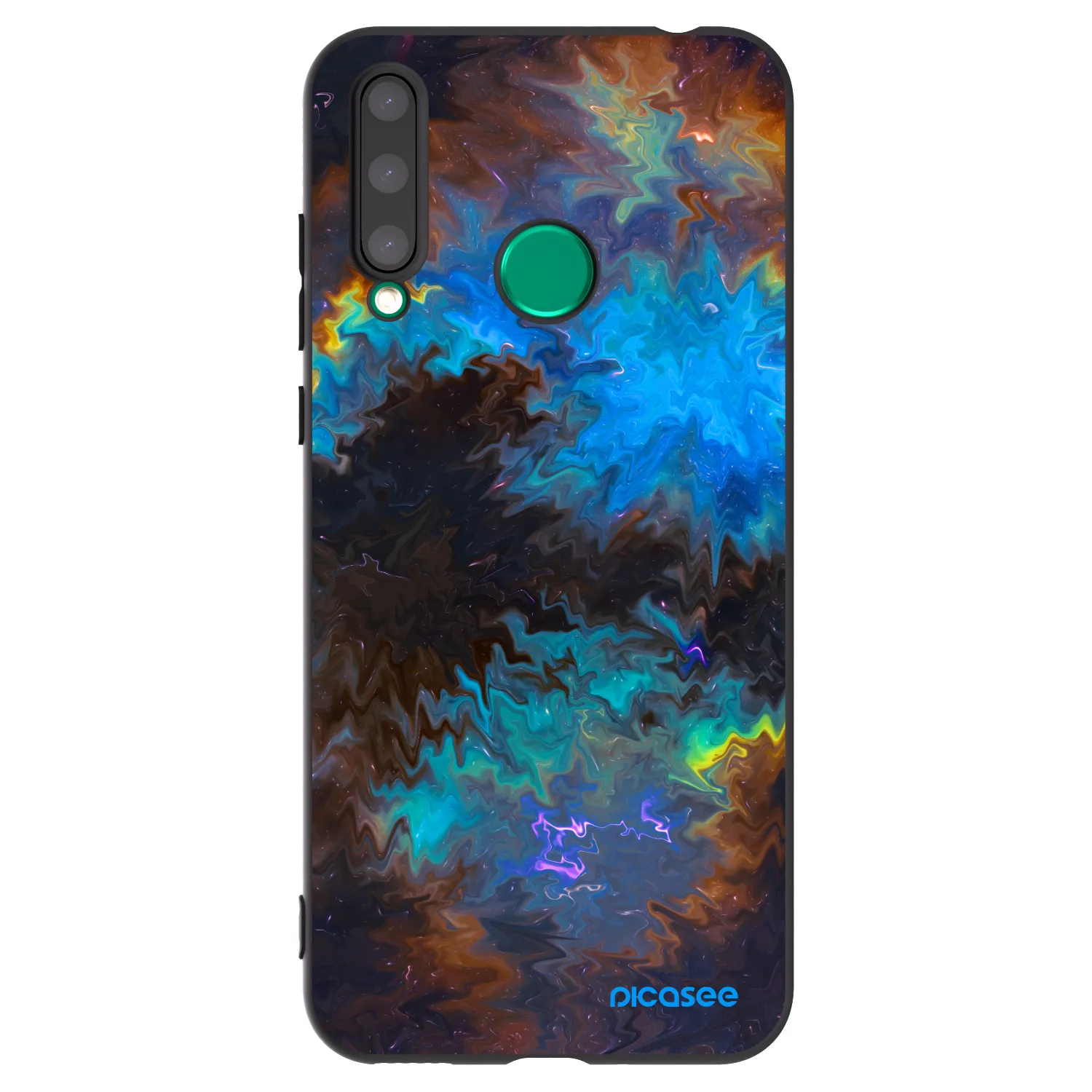 Picasee silikonowe czarne etui na Honor 20 Lite - Space