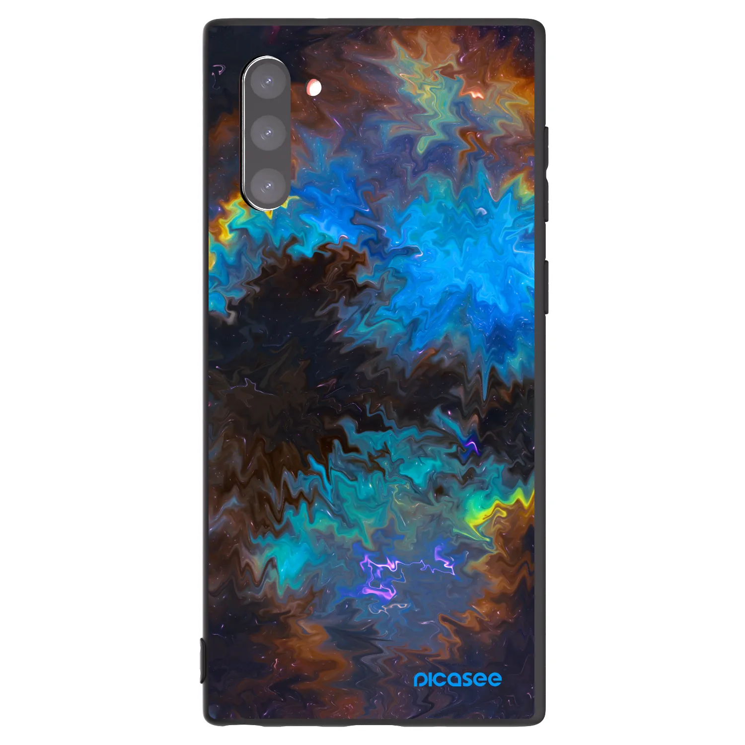 Picasee silikonowe czarne etui na Samsung Galaxy Note 10 N970F - Space