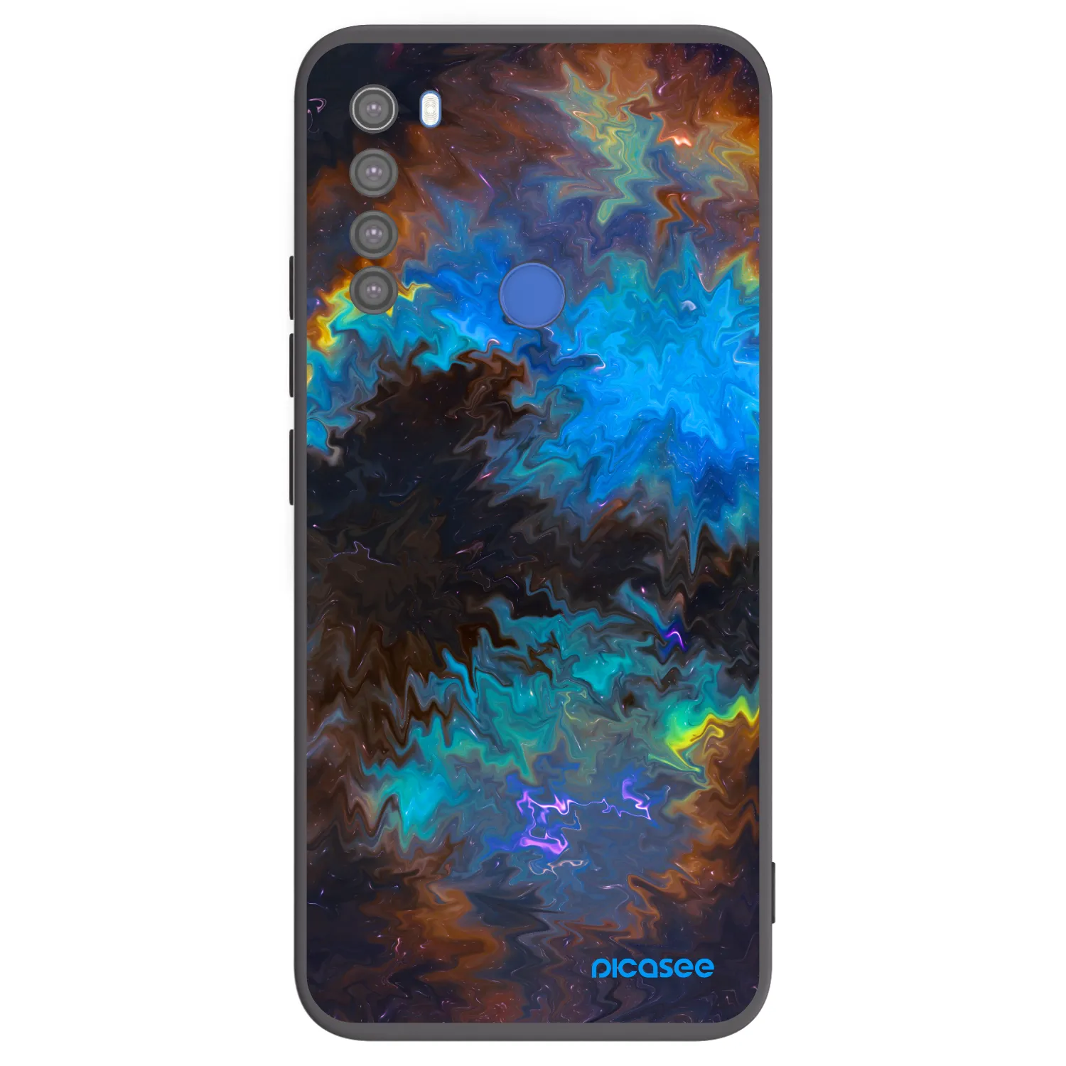 Picasee silikonowe czarne etui na Xiaomi Redmi Note 8T - Space