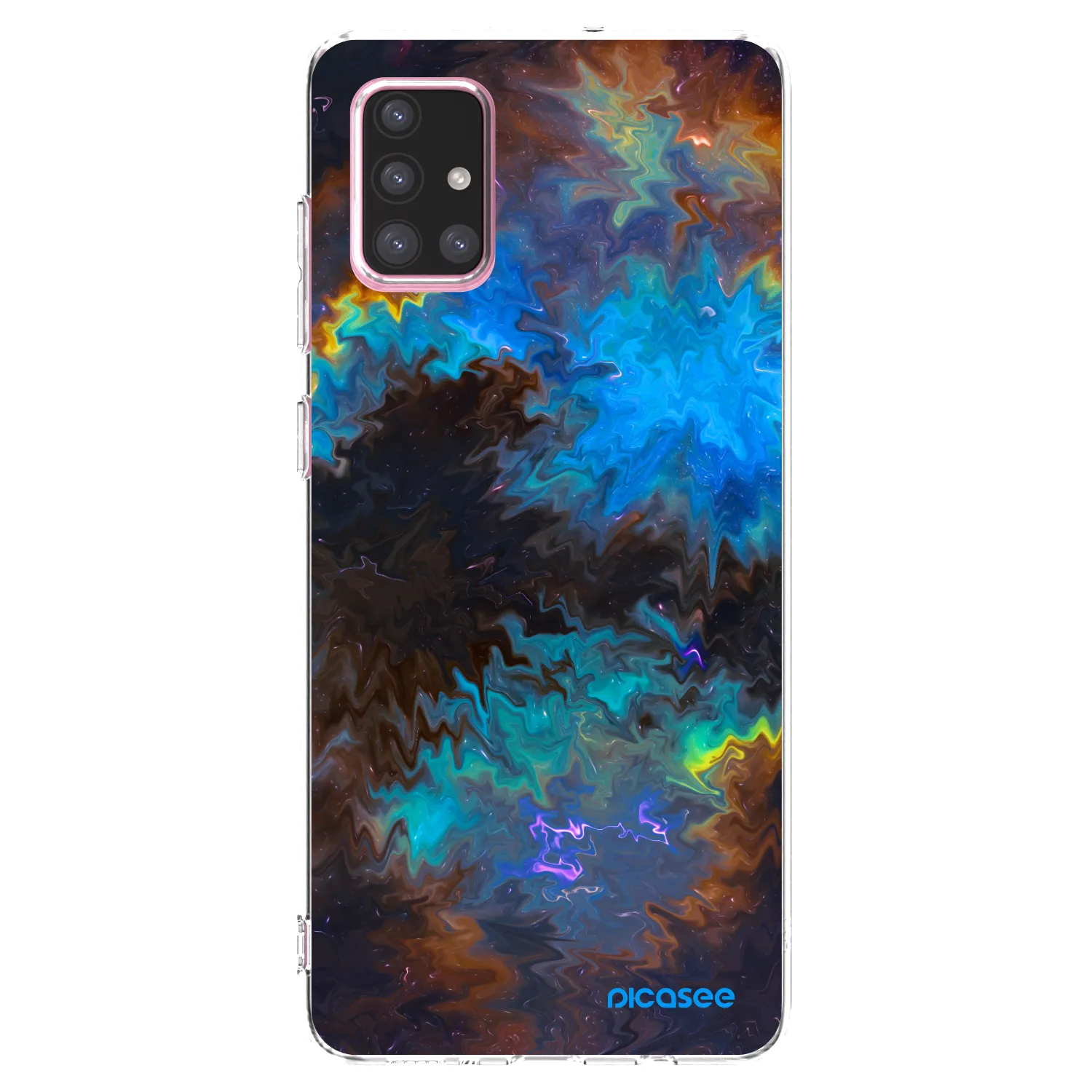 Picasee silikonowe przeźroczyste etui na Samsung Galaxy A71 A715F - Space