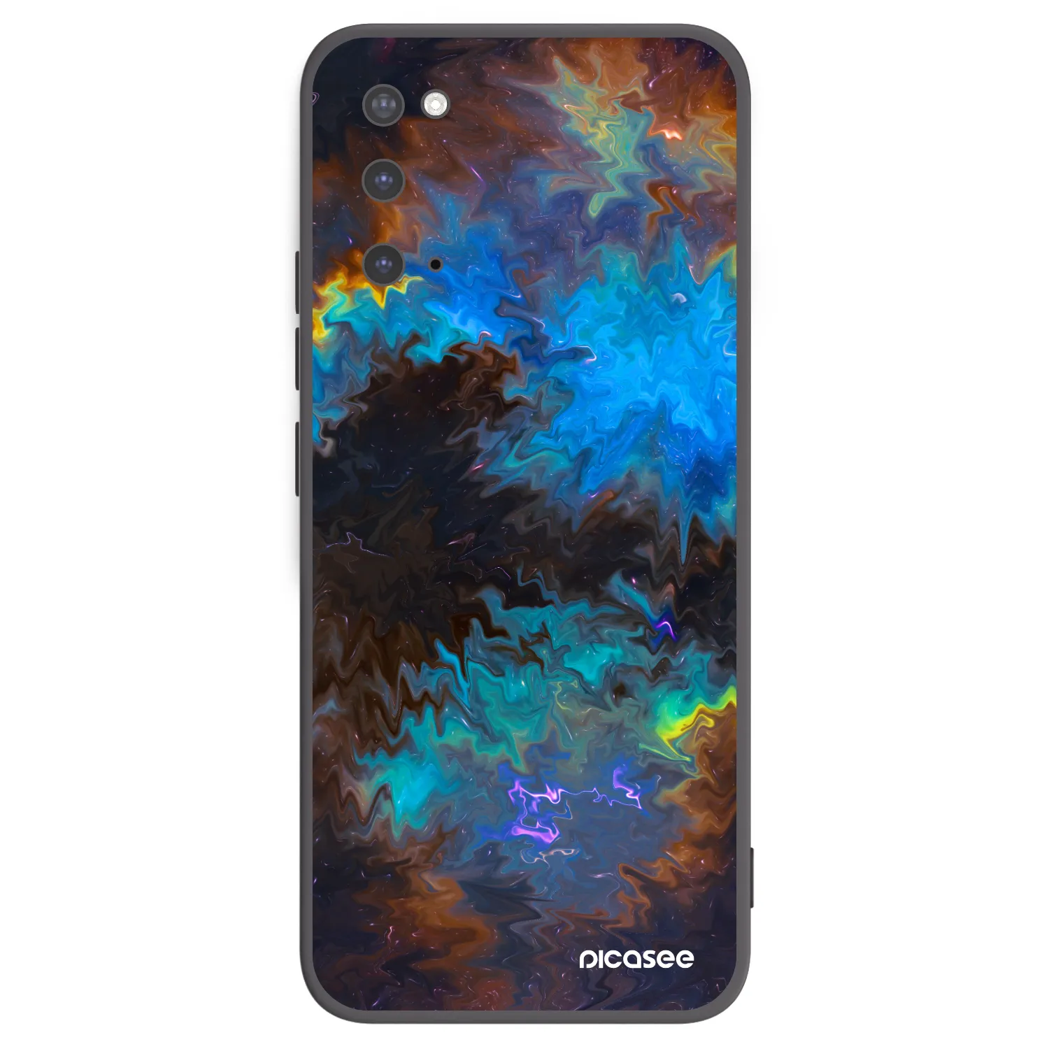 Picasee silikonowe czarne etui na Samsung Galaxy S20 G980F - Space
