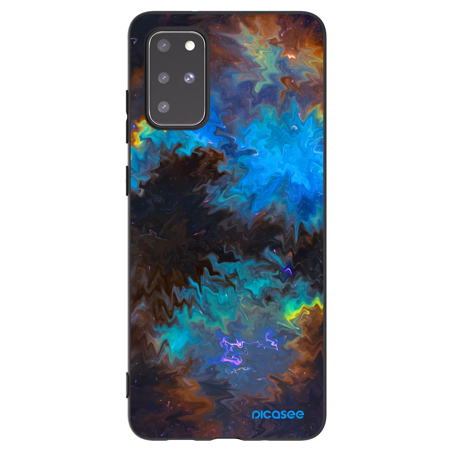 Picasee silikonowe czarne etui na Samsung Galaxy S20+ G985F - Space