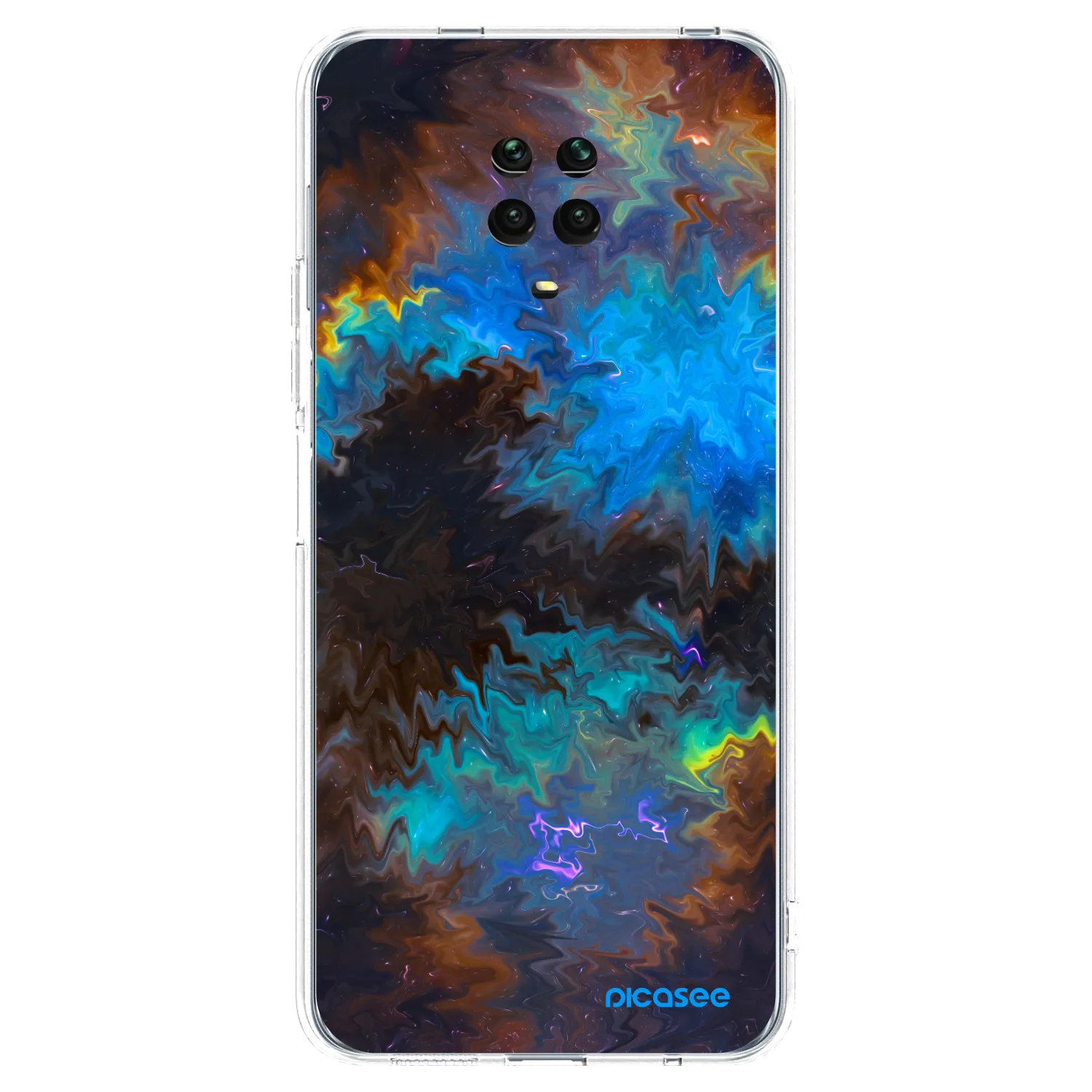 Picasee silikonowe przeźroczyste etui na Xiaomi Redmi Note 9 Pro - Space