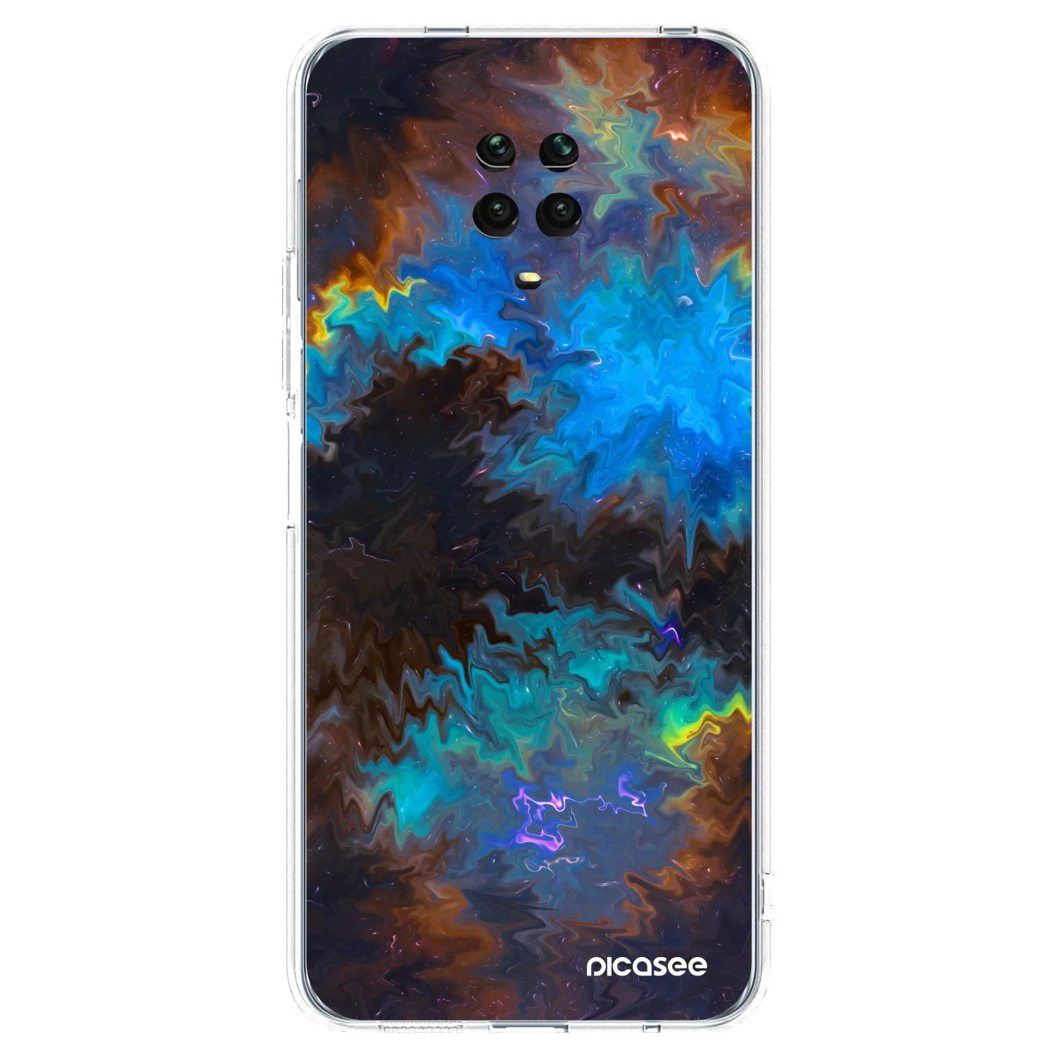 Picasee silikonowe przeźroczyste etui na Xiaomi Redmi Note 9S - Space