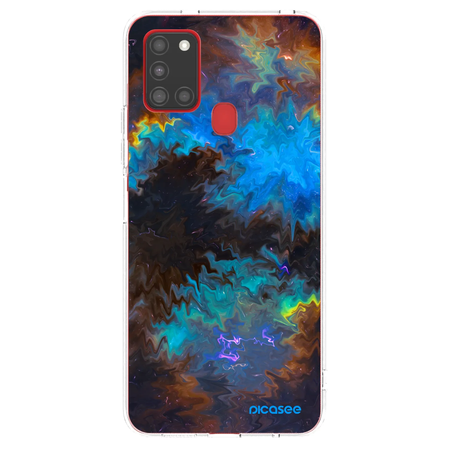 Picasee silikonowe przeźroczyste etui na Samsung Galaxy A21s - Space