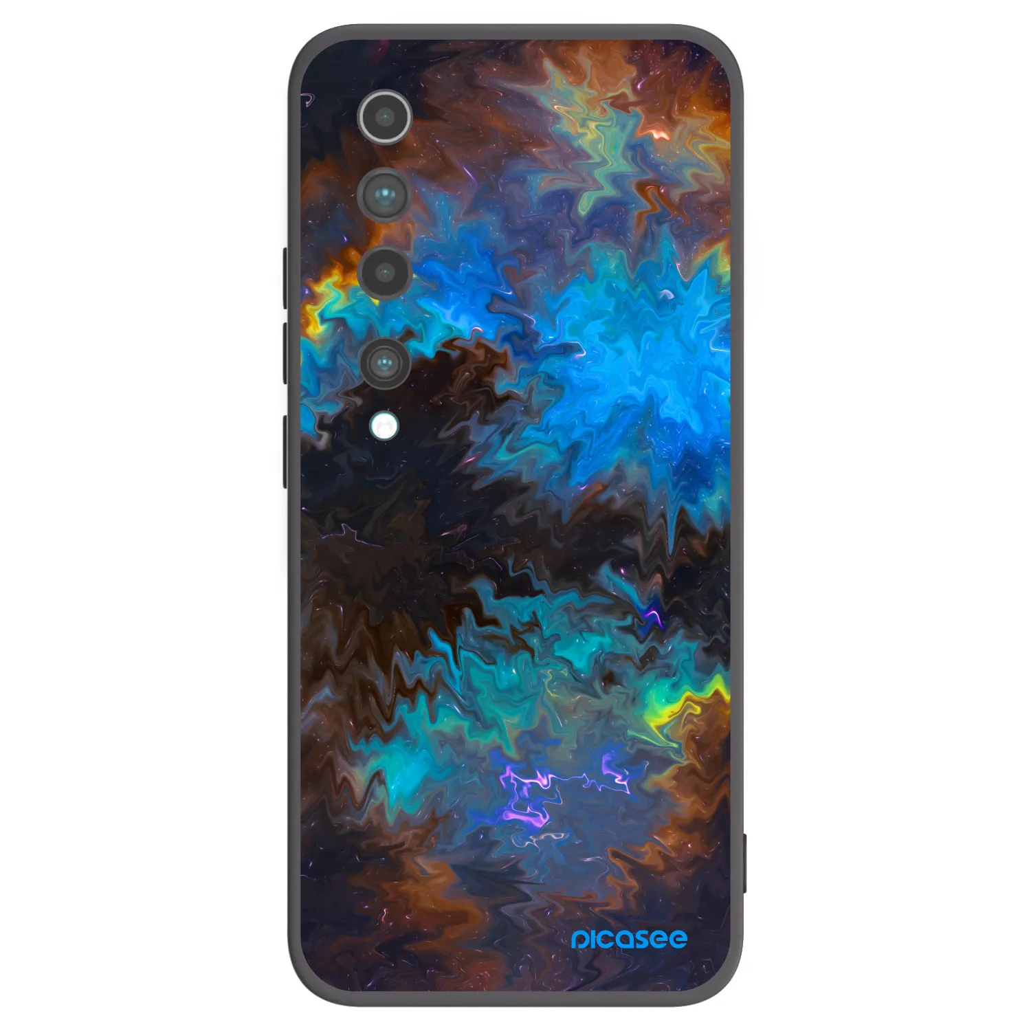 Picasee silikonowe czarne etui na Xiaomi Mi 10 - Space