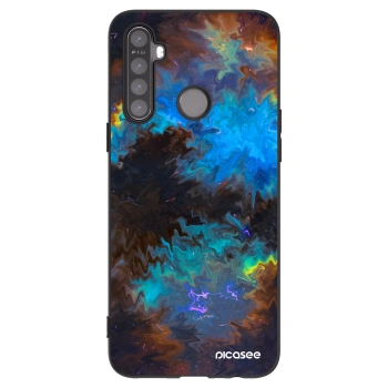 Picasee silikonowe czarne etui na Realme 5 - Space