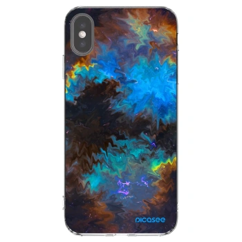 Picasee silikonowe przeźroczyste etui na Apple iPhone XS Max - Space