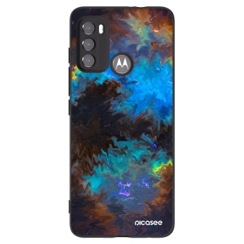 Picasee silikonowe czarne etui na Motorola Moto G60 - Space