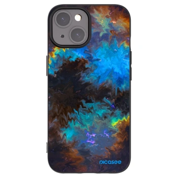 Picasee silikonowe czarne etui na Apple iPhone 15 - Space