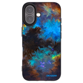 Picasee silikonowe czarne etui na Apple iPhone 16 - Space