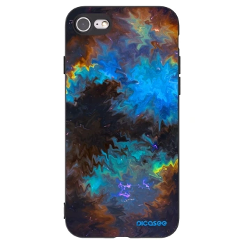 Picasee silikonowe czarne etui na Apple iPhone SE 2020 - Space