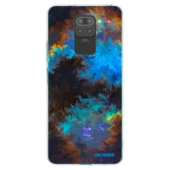 Picasee silikonowe czarne etui na Xiaomi Redmi Note 9 - Space