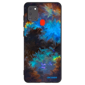 Picasee silikonowe czarne etui na Samsung Galaxy A21s - Space