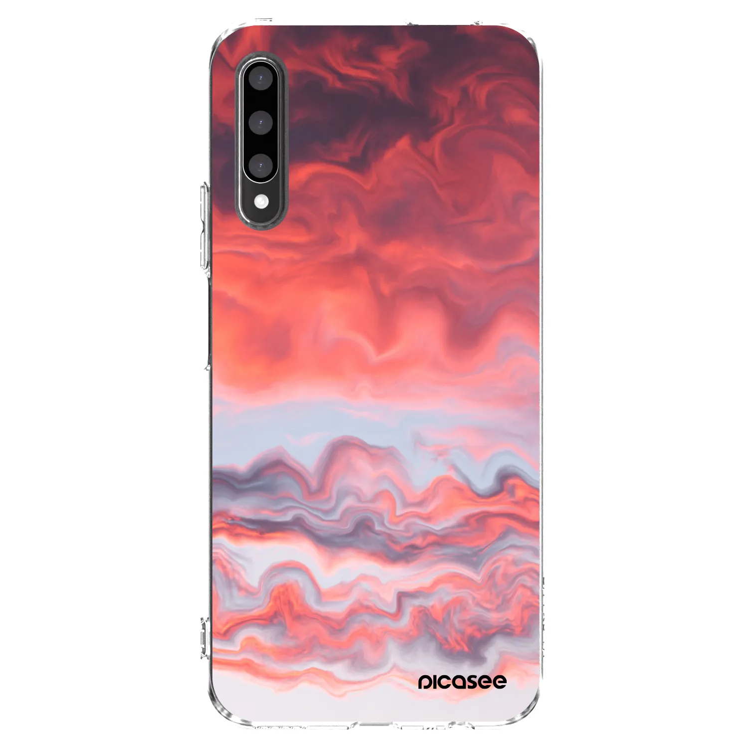Picasee silikonowe przeźroczyste etui na Honor 9X Pro - Sunset