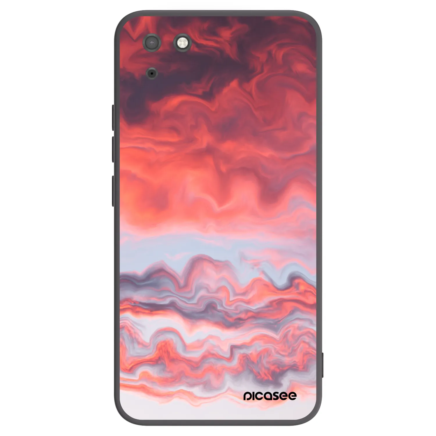 Picasee silikonowe czarne etui na Huawei Y5P - Sunset