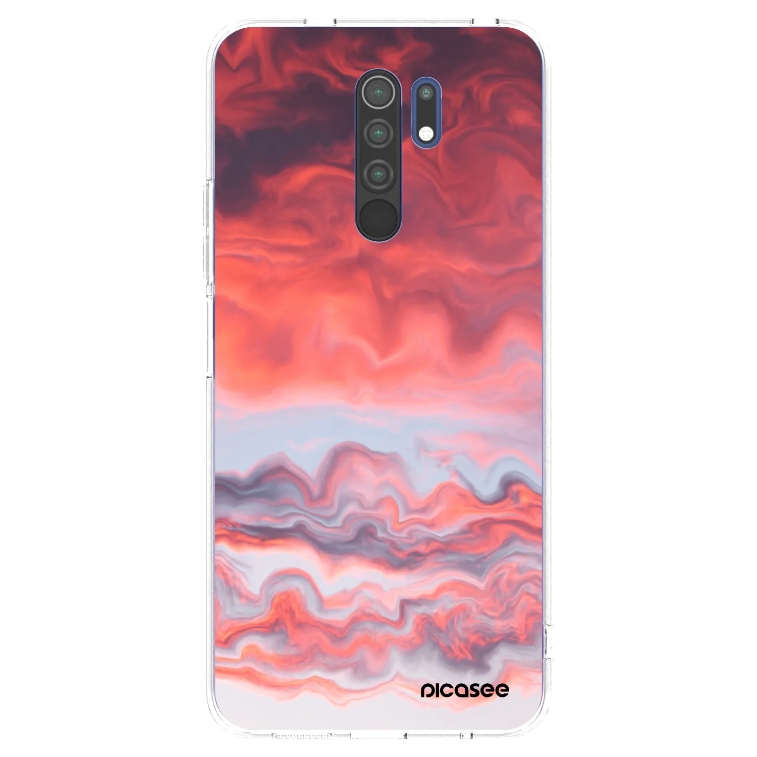 Picasee silikonowe przeźroczyste etui na Xiaomi Redmi 9 - Sunset