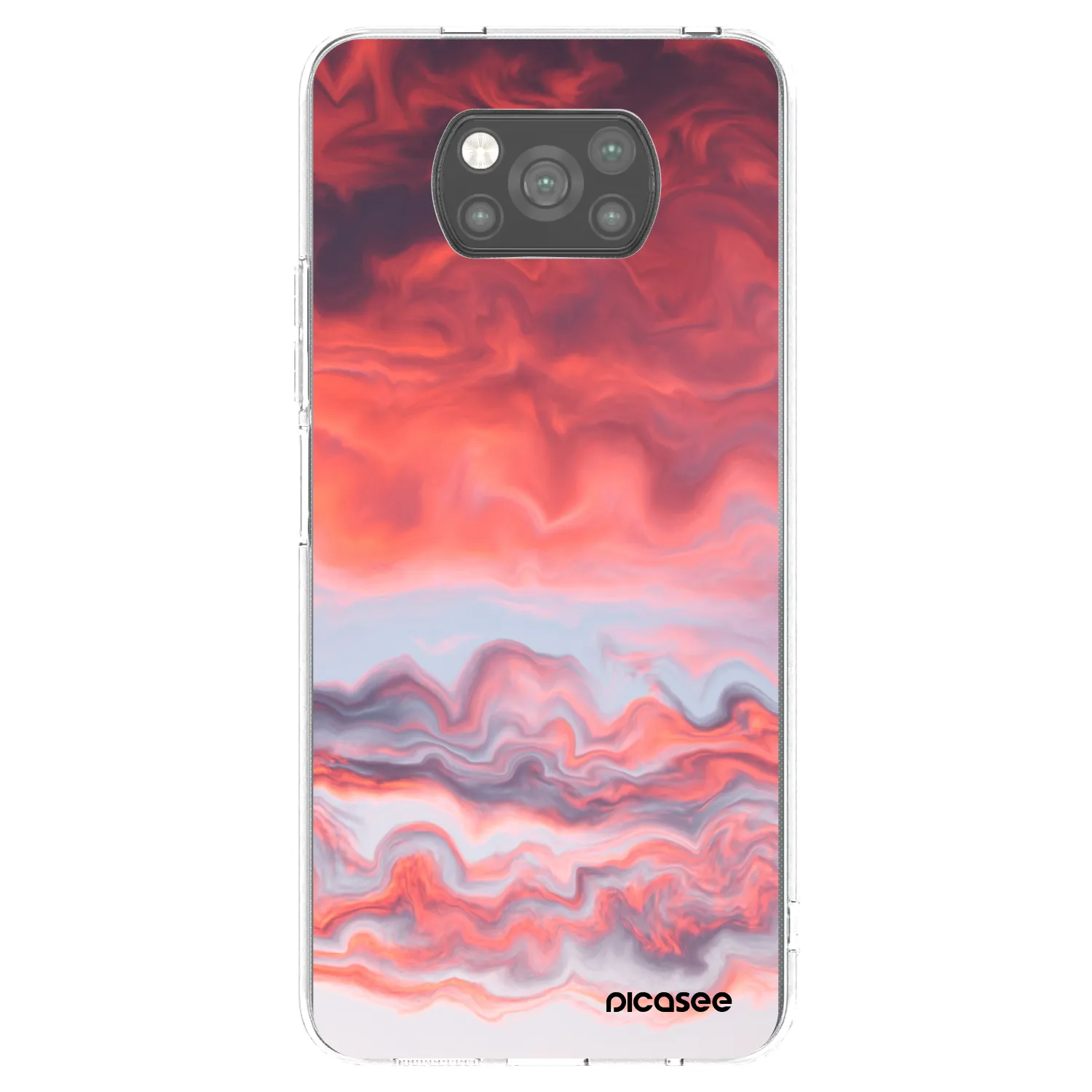 Picasee silikonowe czarne etui na Xiaomi Poco X3 - Sunset