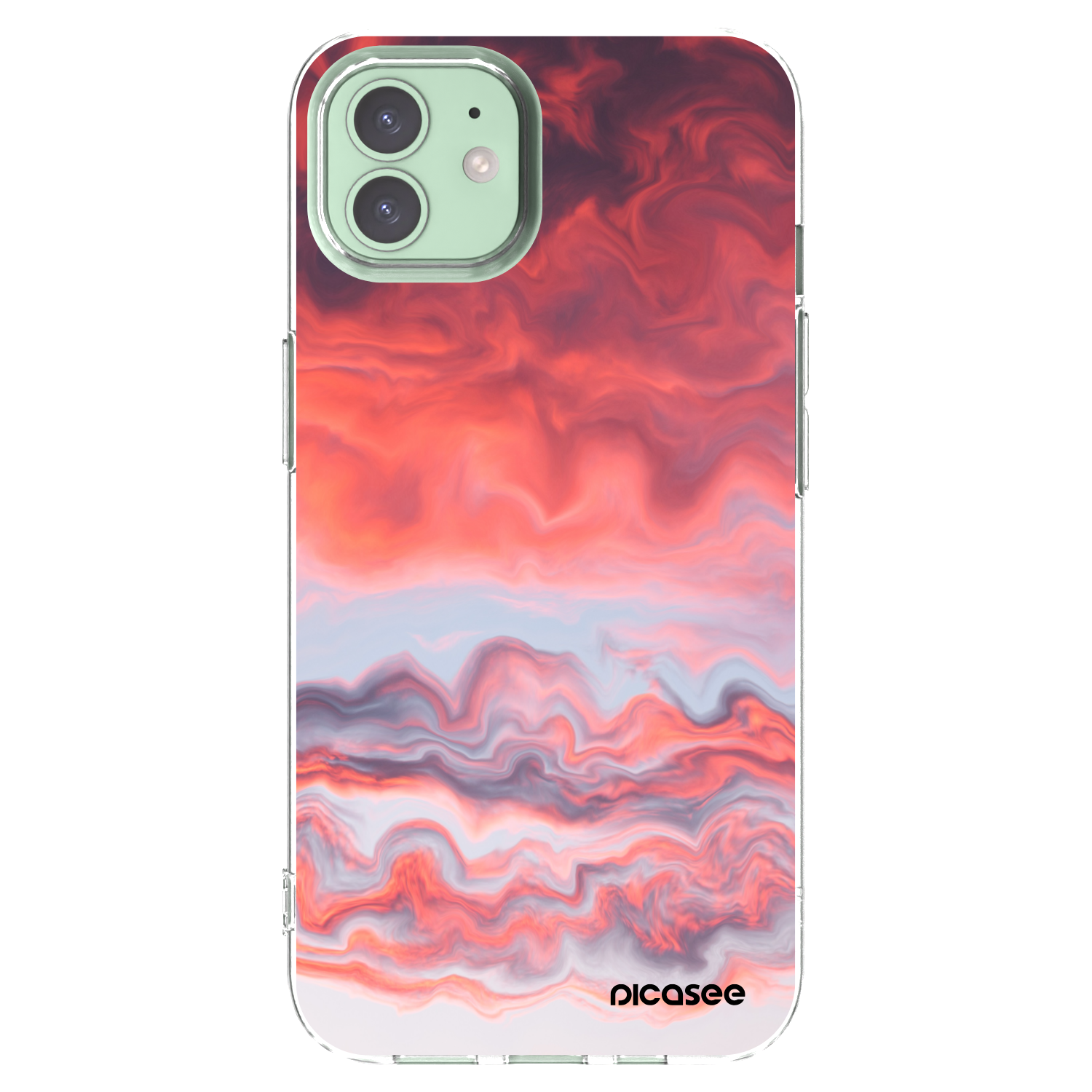 Picasee silikonowe przeźroczyste etui na Apple iPhone 12 Pro - Sunset