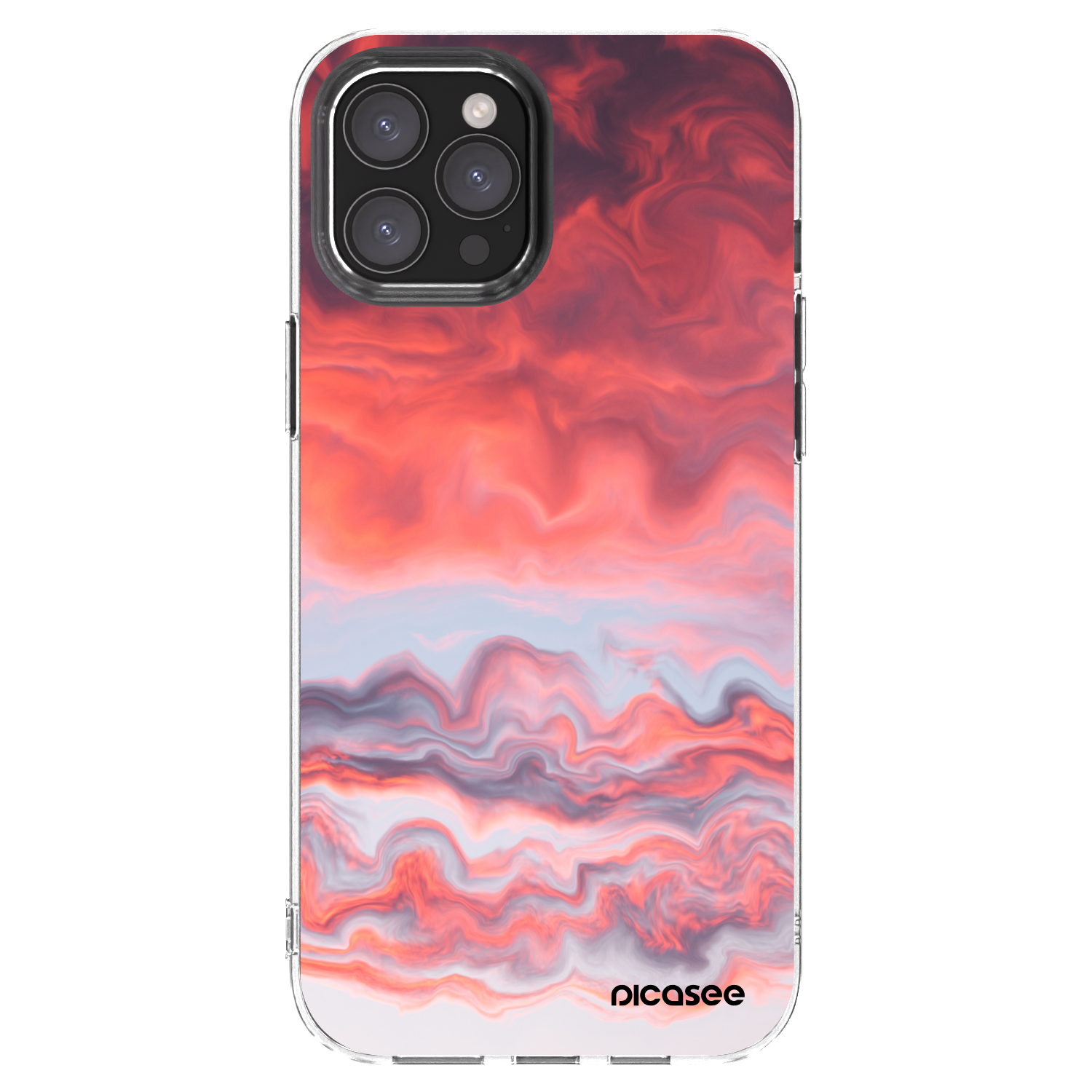 Picasee silikonowe przeźroczyste etui na Apple iPhone 12 Pro Max - Sunset