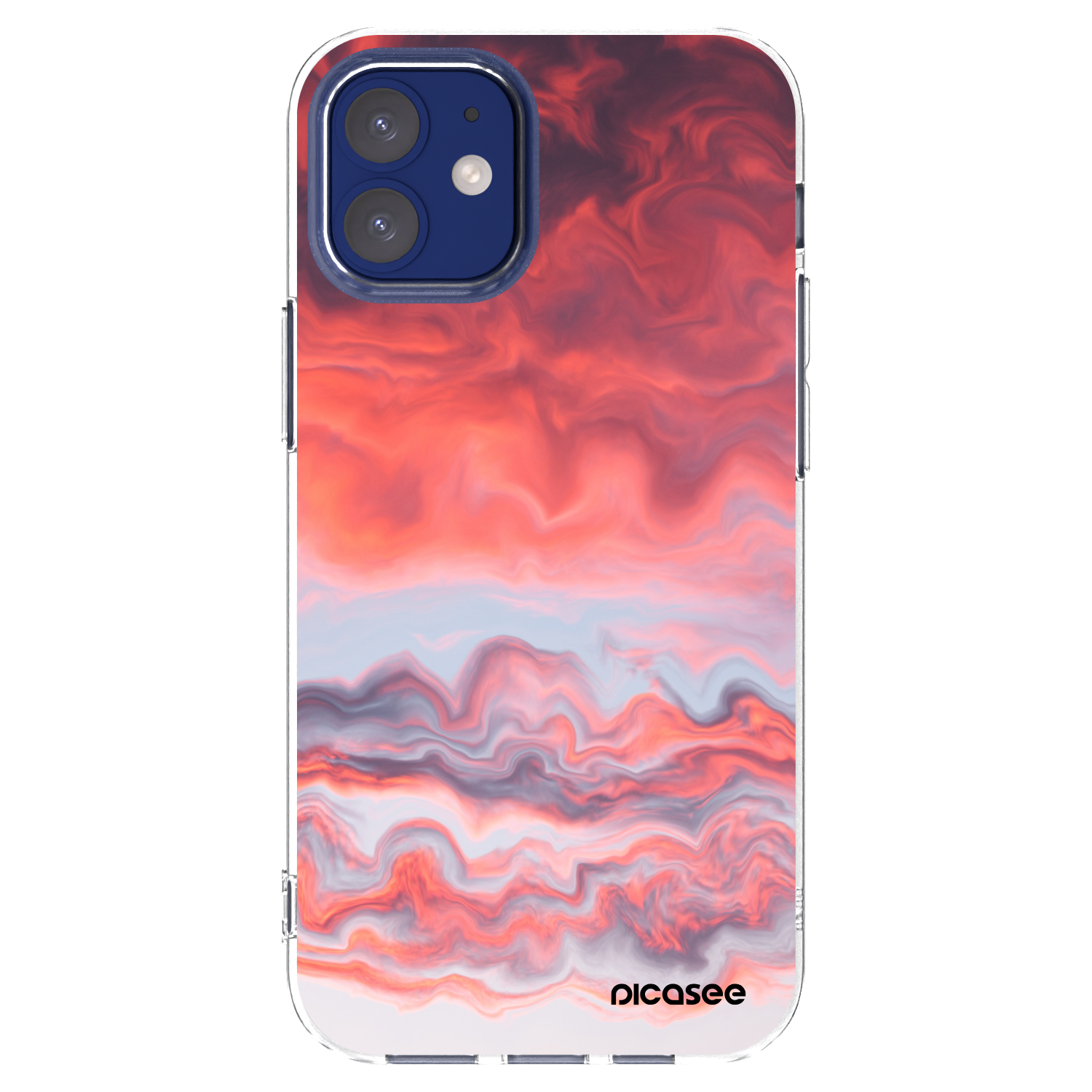 Picasee silikonowe przeźroczyste etui na Apple iPhone 12 mini - Sunset