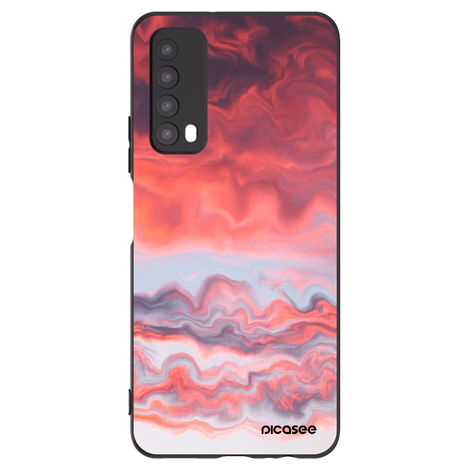 Picasee silikonowe czarne etui na Huawei P Smart 2021 - Sunset