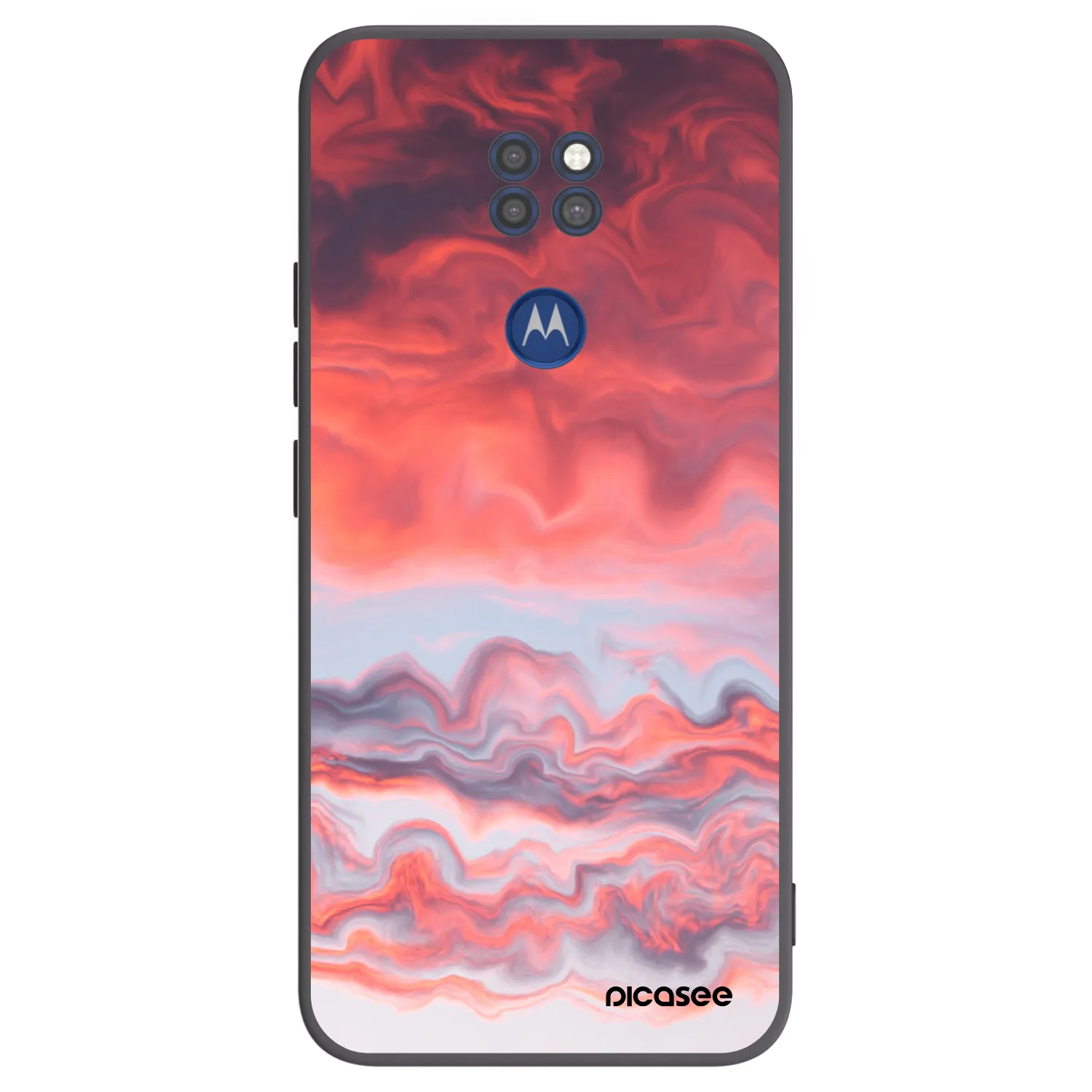 Picasee silikonowe czarne etui na Motorola Moto G9 Play - Sunset