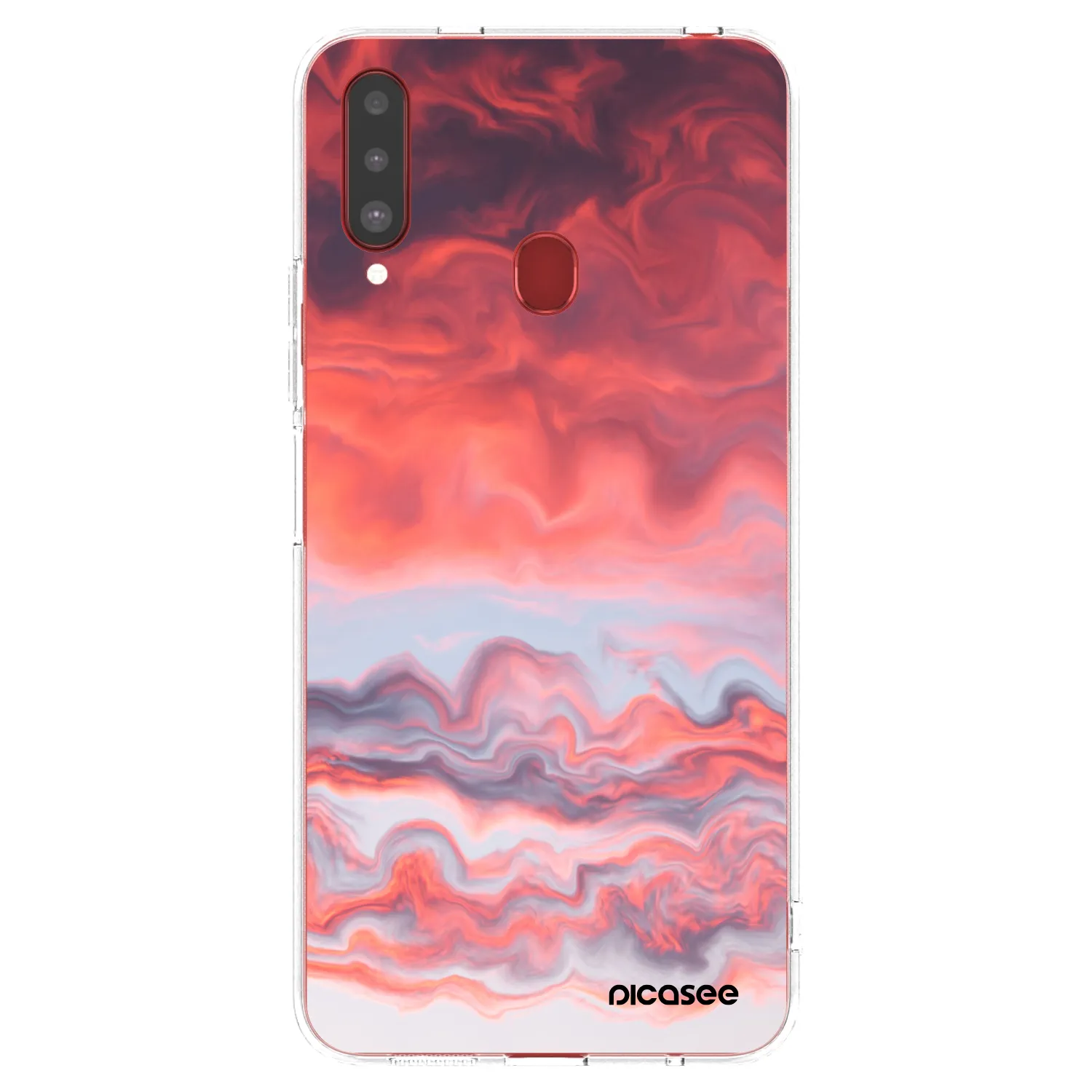 Picasee silikonowe przeźroczyste etui na Samsung Galaxy A20s - Sunset