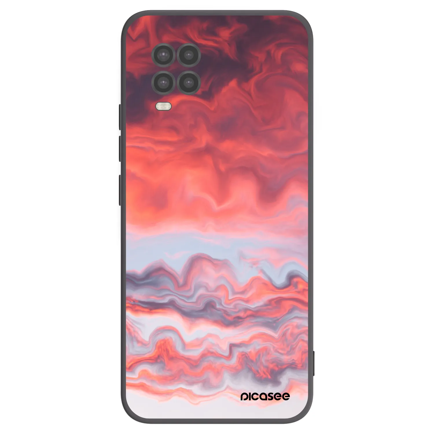 Picasee silikonowe czarne etui na Xiaomi Mi 10 Lite - Sunset