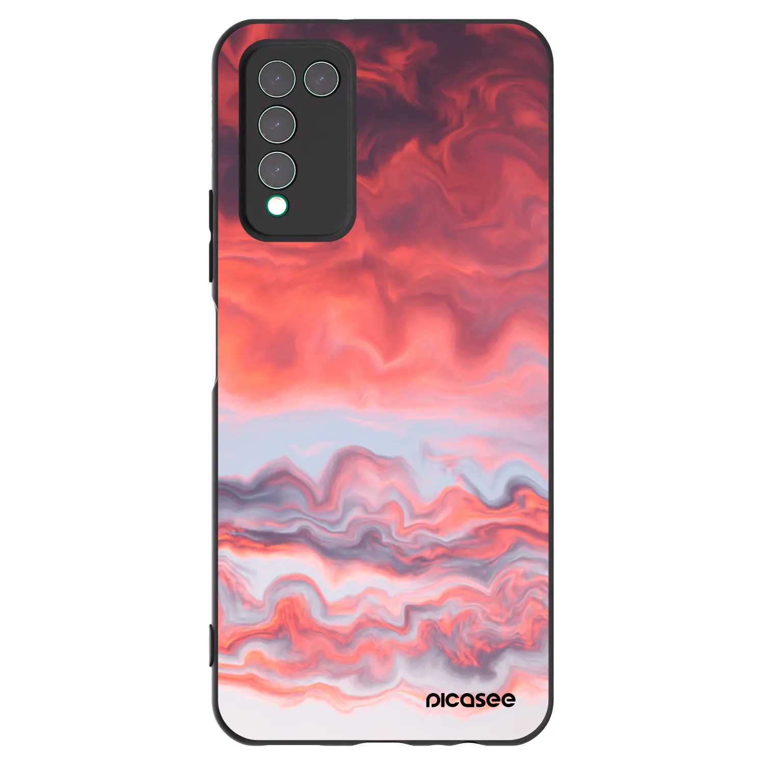 Picasee silikonowe czarne etui na Honor 10X Lite - Sunset