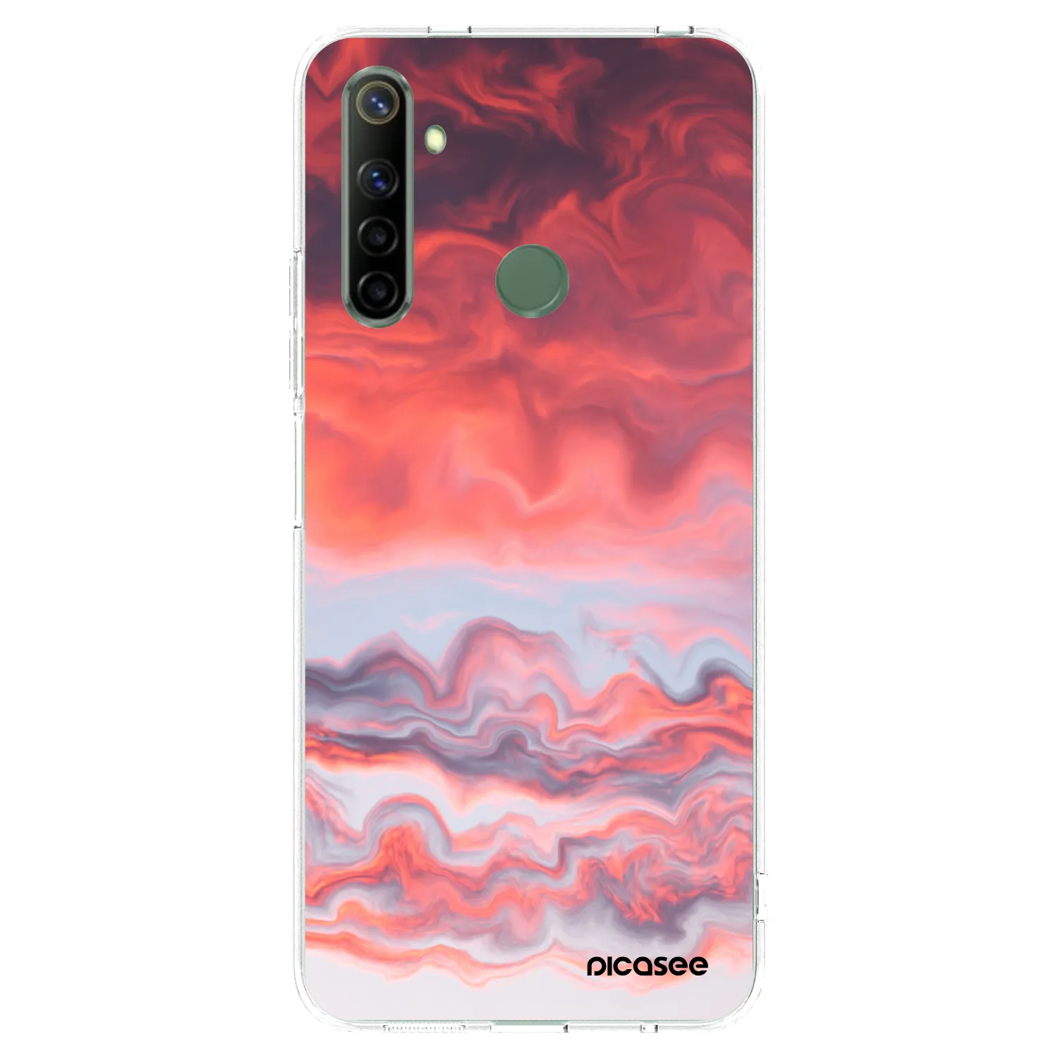 Picasee silikonowe przeźroczyste etui na Realme 6i - Sunset