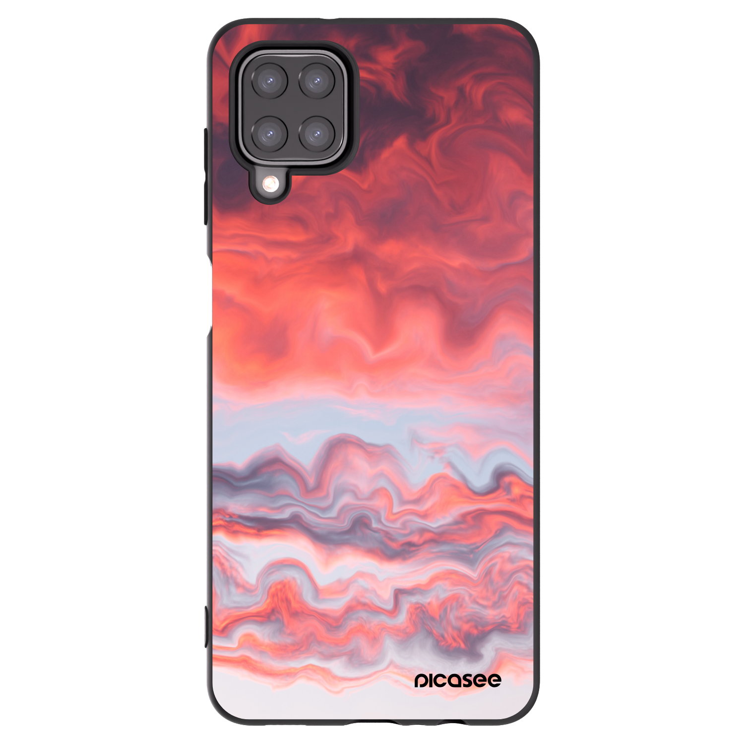 Picasee silikonowe czarne etui na Samsung Galaxy A12 A125F - Sunset