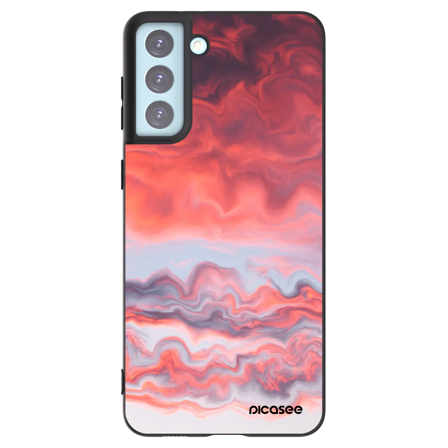 Picasee silikonowe czarne etui na Samsung Galaxy S21+ 5G G996F - Sunset
