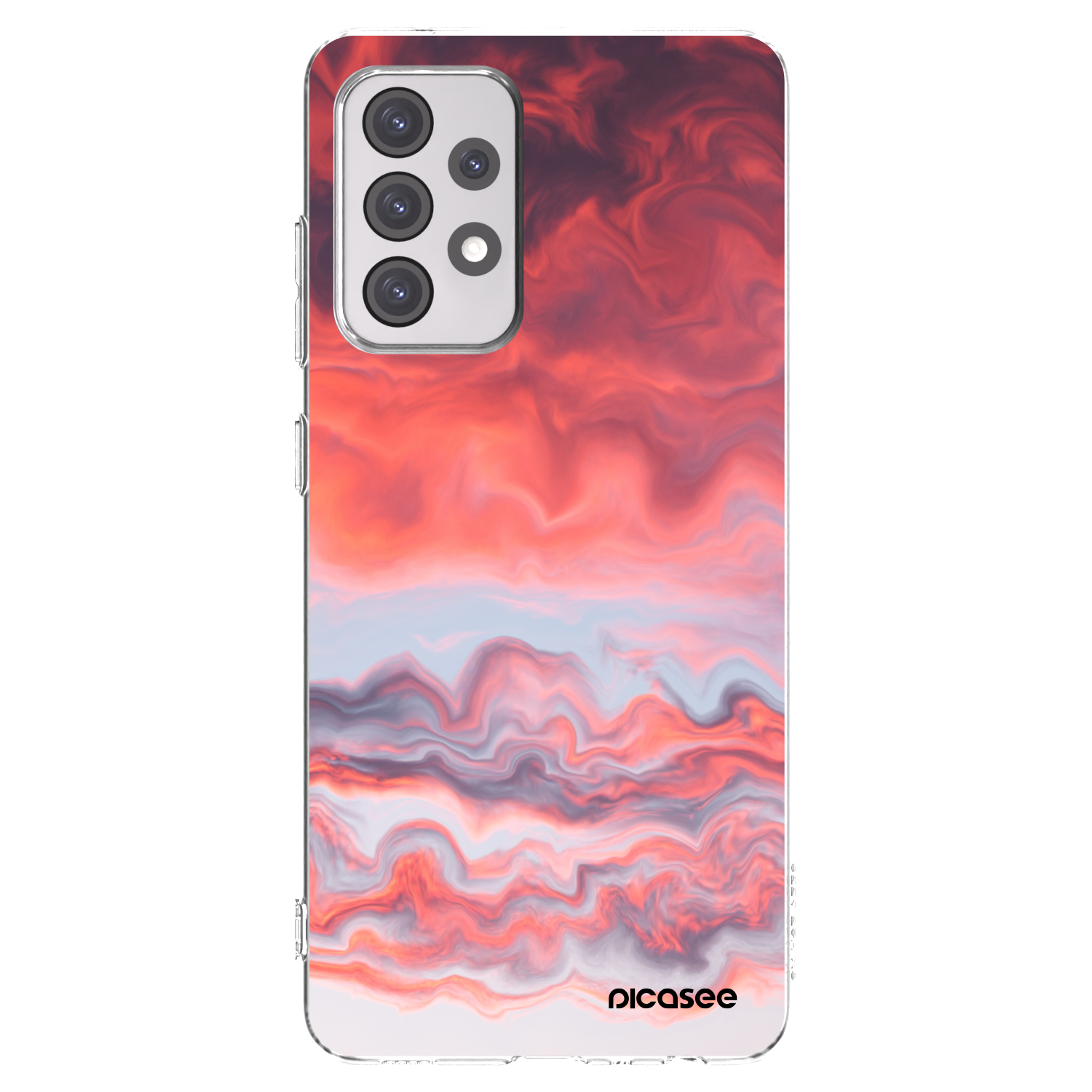 Picasee silikonowe przeźroczyste etui na Samsung Galaxy A52 5G A525F - Sunset