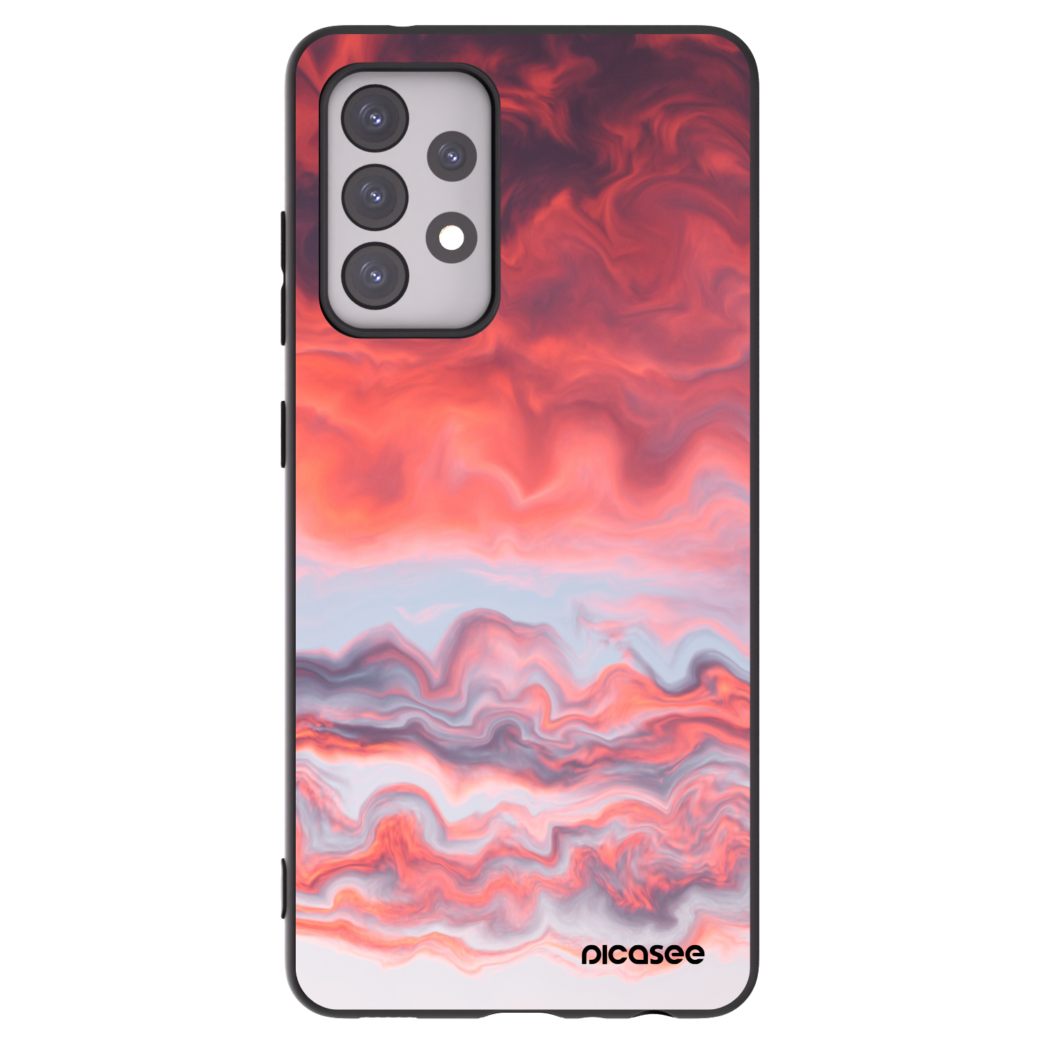 Picasee silikonowe czarne etui na Samsung Galaxy A52 5G A525F - Sunset